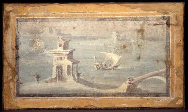 意大利博斯科雷亚莱（Boscoreale）一处海岸风景壁画，约公元前30年